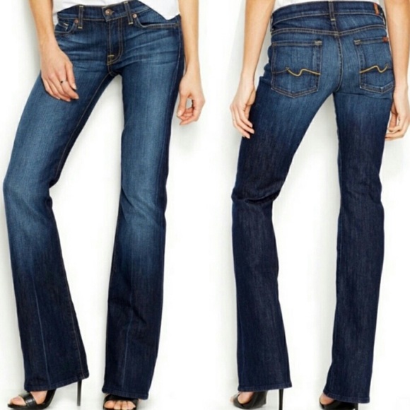 7 For All Mankind Denim - 7 for all Mankind Blue Boot Cut Denim Jeans